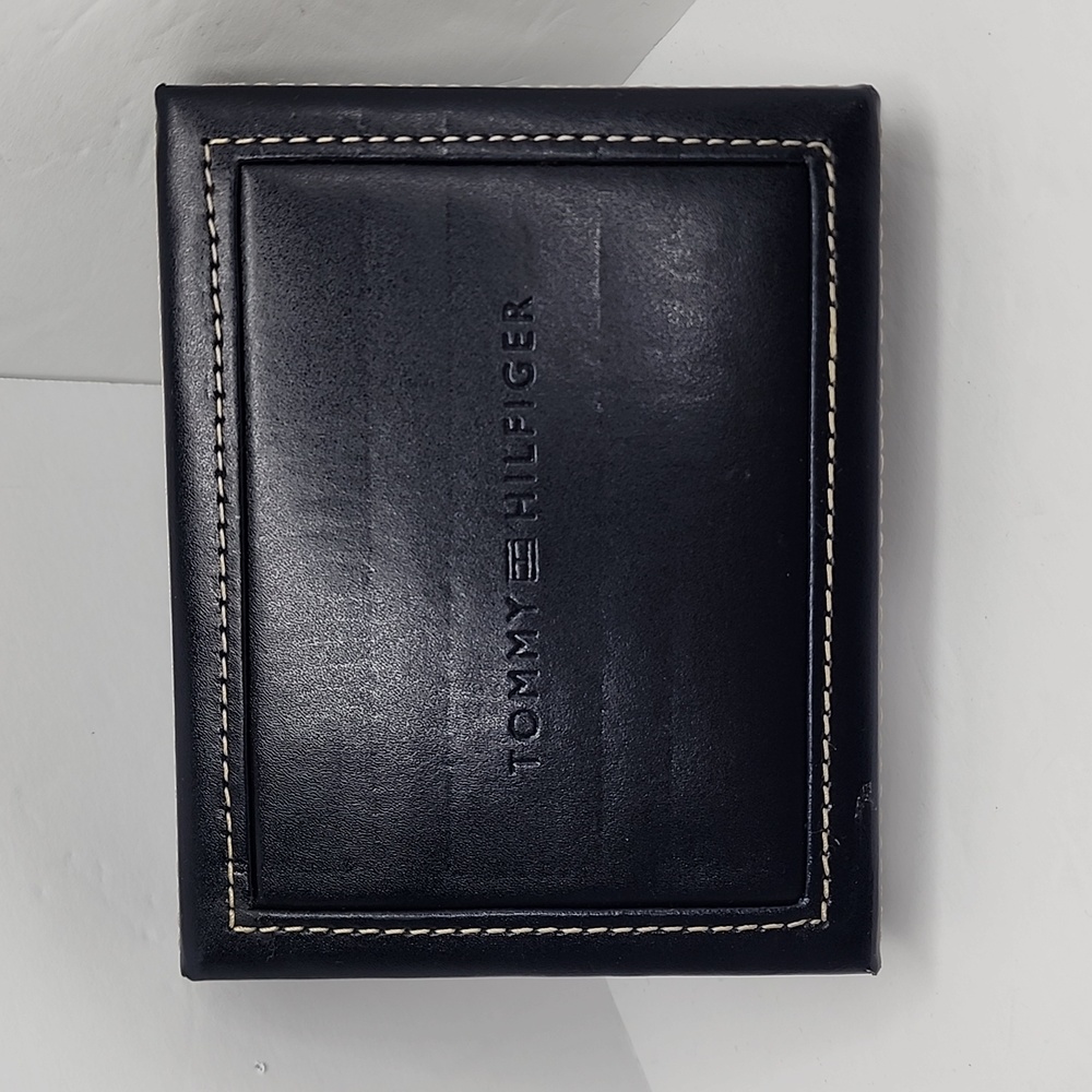 TOMMY HILFIGER 💯 MENS WALLET DOUBLE FOLD, BROWN, GENUINE LEATHER, RFID READY - Picture 11 of 14
